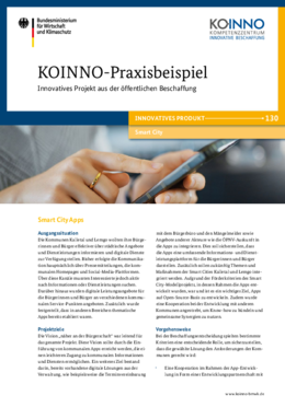 KOINNO-Praxisbeispiel Smart City Apps in Kalletal und Lemgo