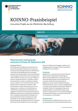 KOINNO Praxisbeispiel Wissenstransfer leicht gemacht: communex im Einsatz für BayKommun AöR