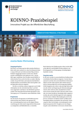 Praxisbeispiel, E-Government, eAkte, innovativer Prozess, eJustice